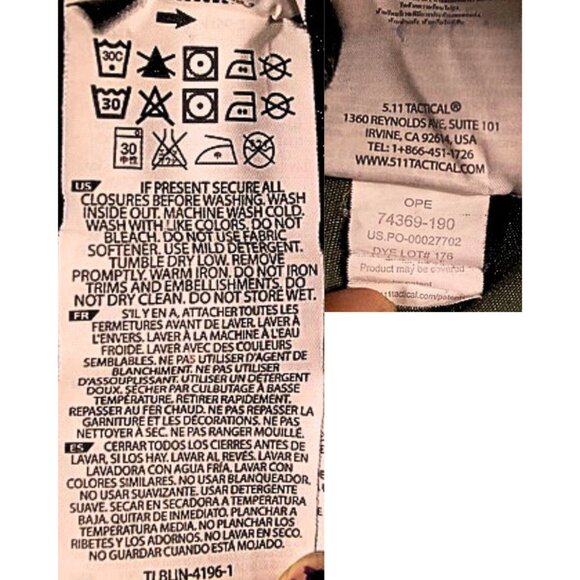 5.11 Tactical Cargo Pants – Men’s 30x30 – Olive Green - Picture 13 of 13